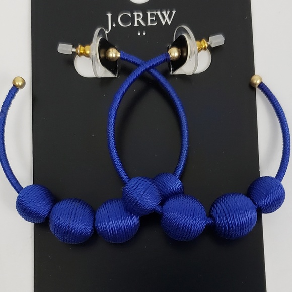 J. Crew Factory Jewelry - j. crew orb hoop earrings brilliant sapphire blue